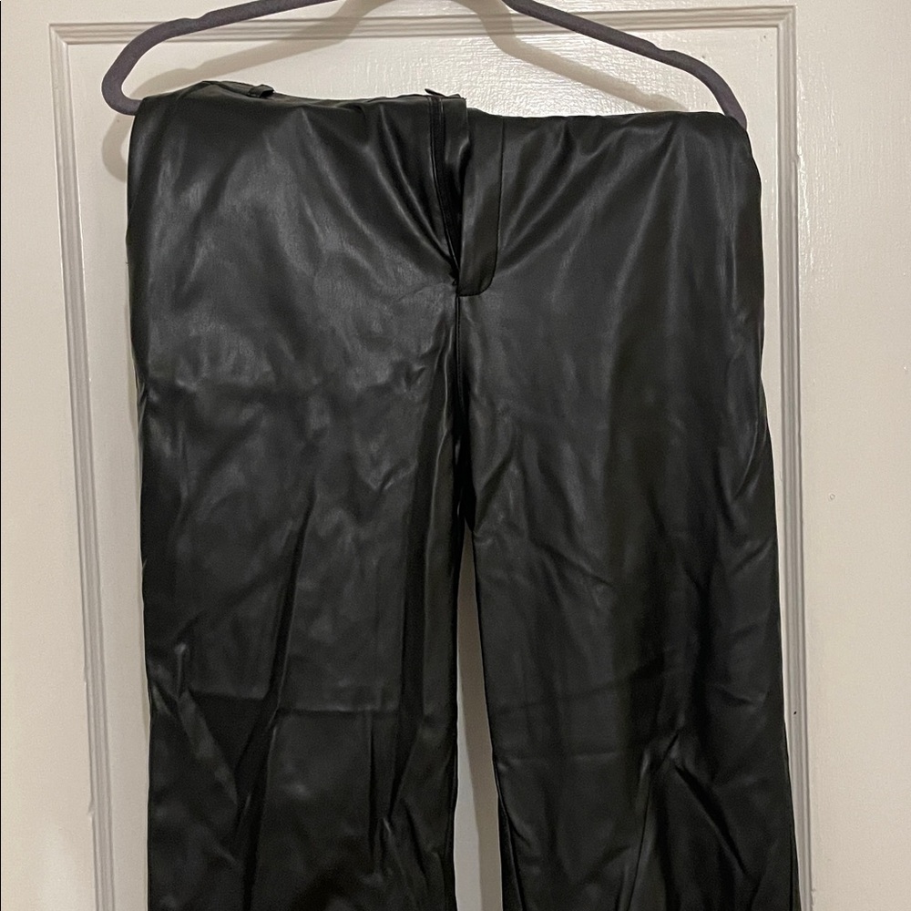 Women’s Black Faux Leather Pants